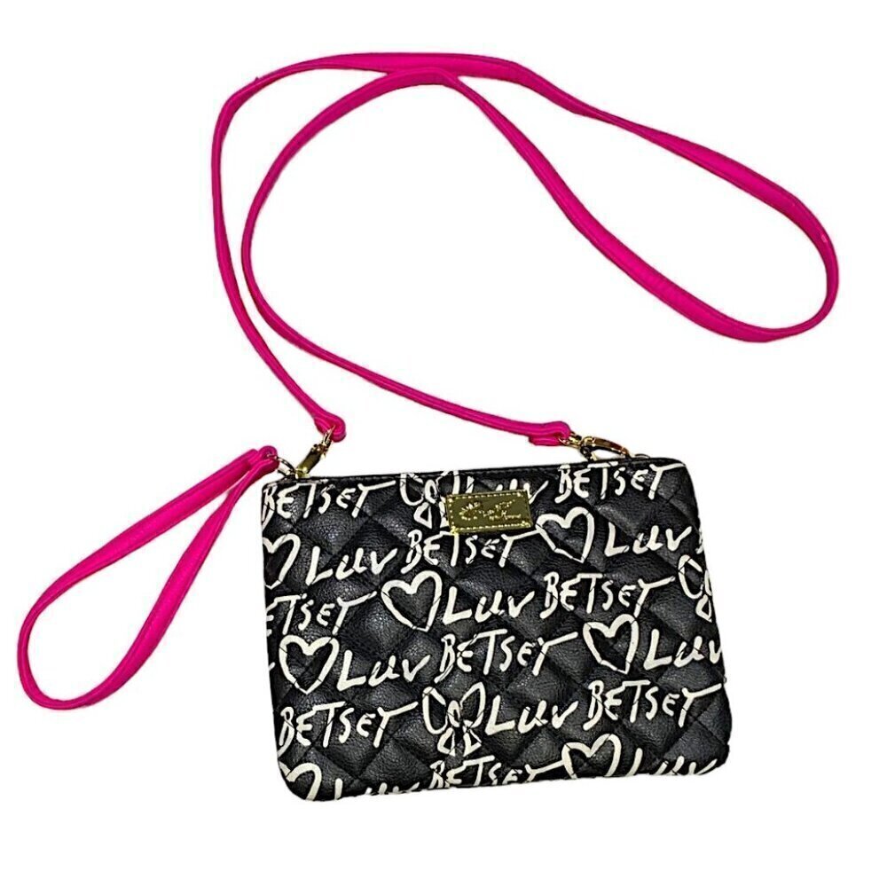 Betsey Johnson Heart and Bow Wristlet Crossbody Bag
